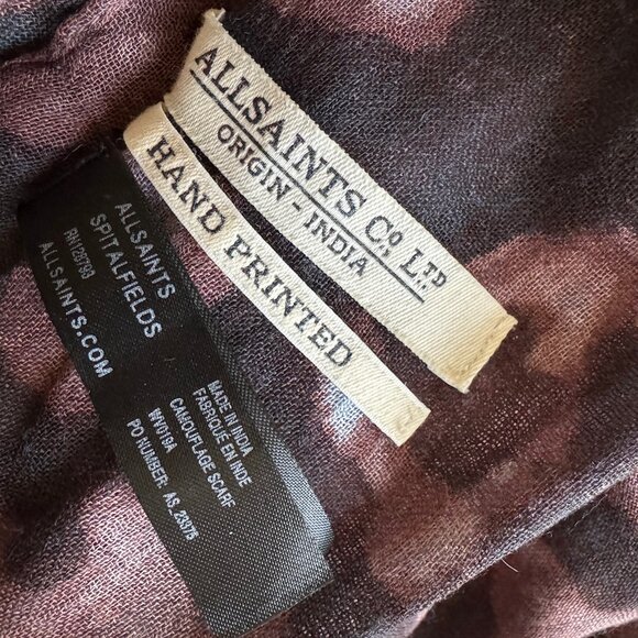 AllSaints Hand-Printed Scarf – 75"x40" - Picture 3 of 3